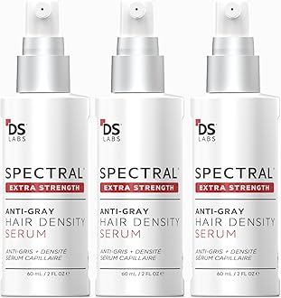DS Labs Spectral Extra Strength Hair Density Serum (formerly Spectral.DNC-S), 60mL - Lightweight Leave-In for Fuller, Thicker Looking Hair, Melanex Technology Preserves Pigment, Men & Women (3 Pack)