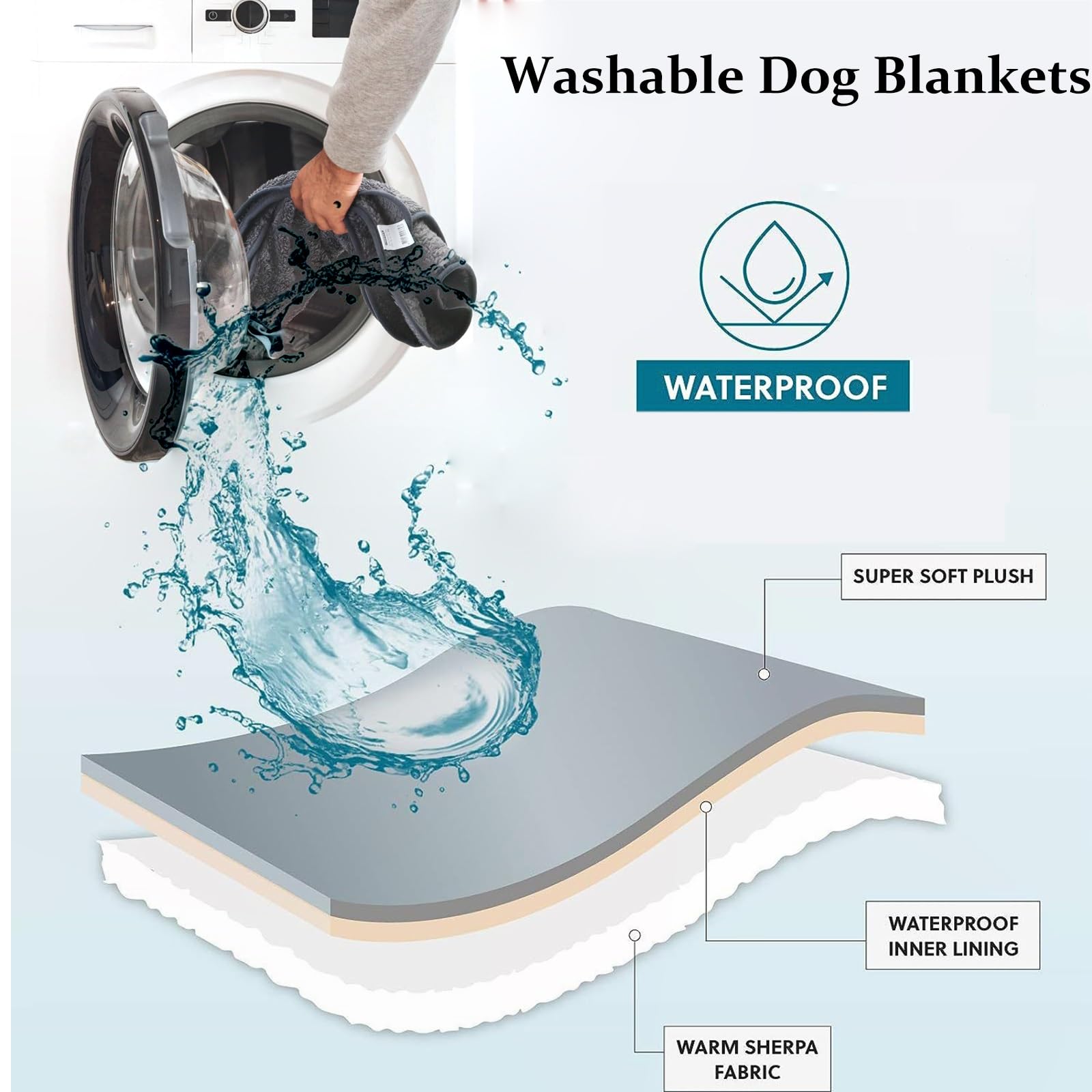 Couverture pour Chien Réversible Chien Hydrofuge Protection pour Canapé Lavable en Machine pour Chiens Et Chats (Color : Beige, Size : L 100 * 160CM/39 * 63IN)