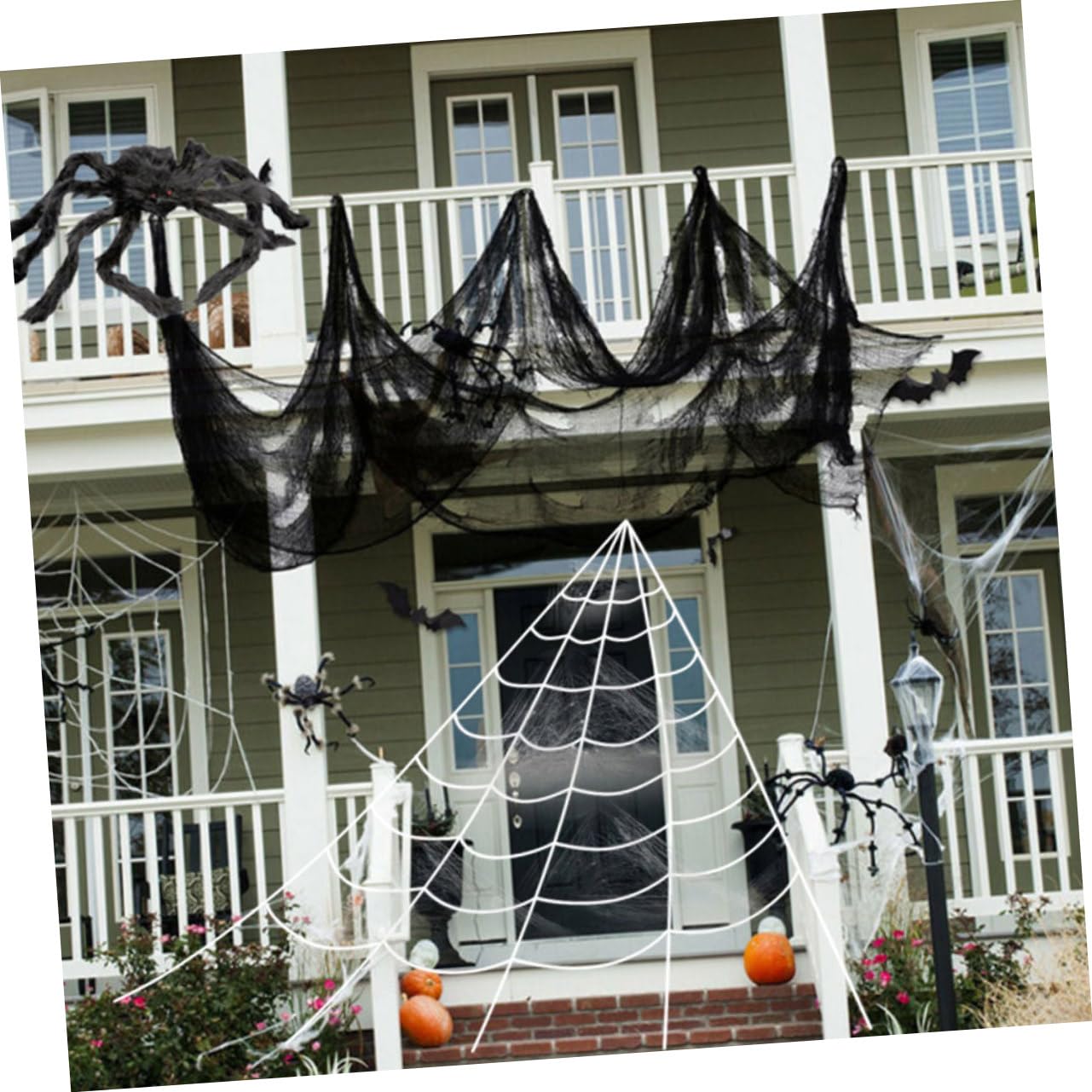 TOPBATHY 10 Piezas Telaraña De Halloween Gasa De Halloween Espeluznante Decoración De Halloween Decoración Paño Espeluznante De Halloween Tela Espeluznante Tela De Gasa Black