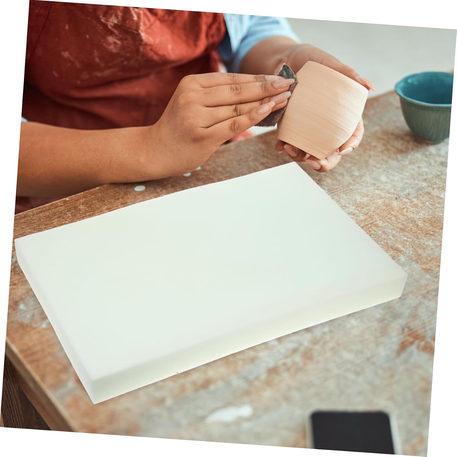OSALADI Upholstery Foam Cushion for Pottery Projects High-Density Absorbent Craft Foam Pad Cuttable Inserts for Drying and Mopping Studios and Schools