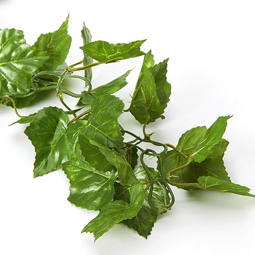 Miniatura 3 de Simply Elegant Guirnalda de follaje de vid de hojas de uva de seda artificial, guirnalda de vegetación artificial para decoración de habitaciones,