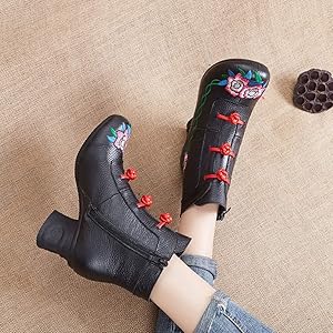 Amazon | 5cmヒール 秋ブーツ 柔らかい 22.5cm ショートブーツ