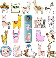 Vista 1 de Calcomanías de vinilo estéticas de llama para adolescentes y niñas, 50 unidades, mate, reutilizables, impermeables, lindas calcomanías de alpaca