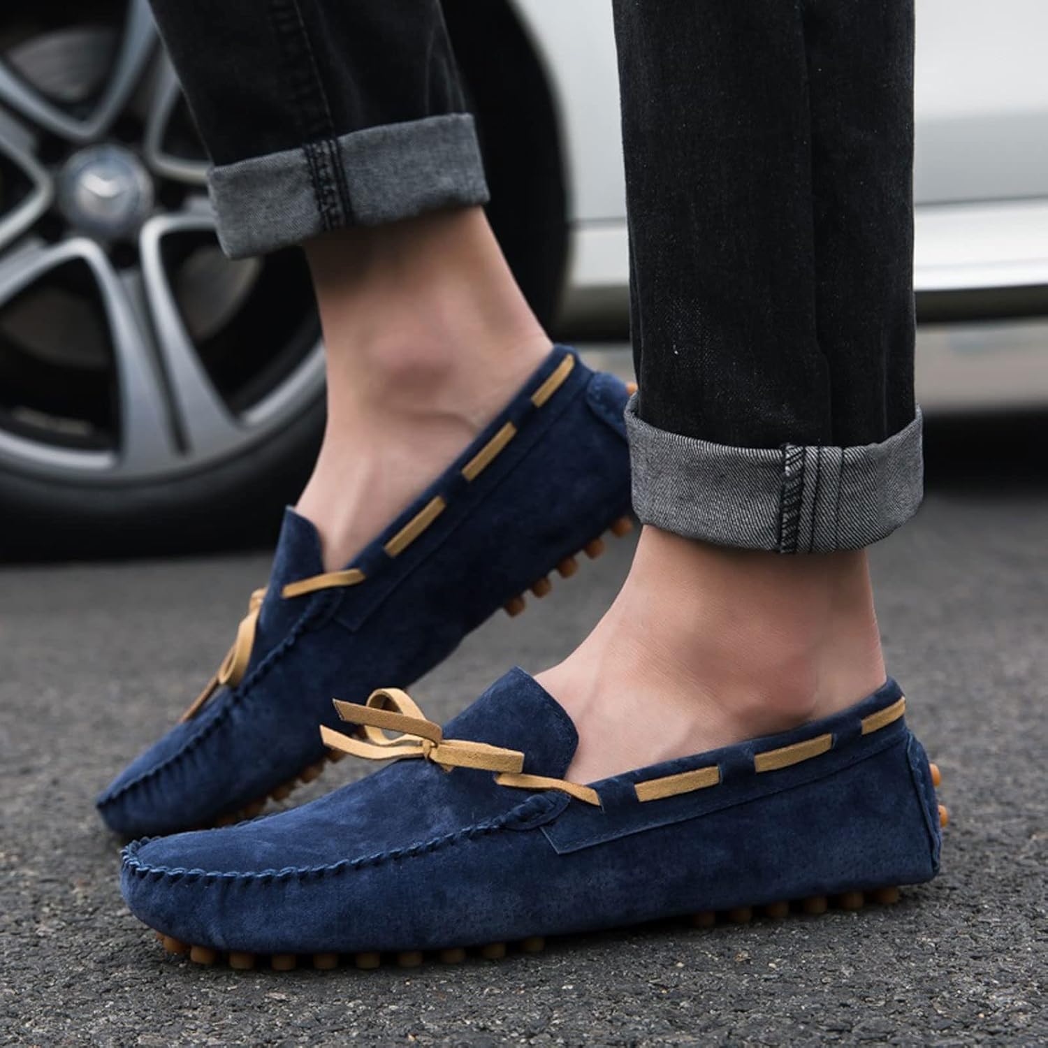 メンズドライビングシューズ　本革　メンズシューズ　春夏秋冬 トレンド カジュアル スリッポン　ローファー　ローカット　メンズ革靴　紳士靴　 :  sanwa fashion - 通販 - Yahoo!ショッピング 紳士靴 メンズカジュアルシューズメンズレザーローファーシューズノンスリップメンズフラットシューズメンズドライビングシューズファッショ