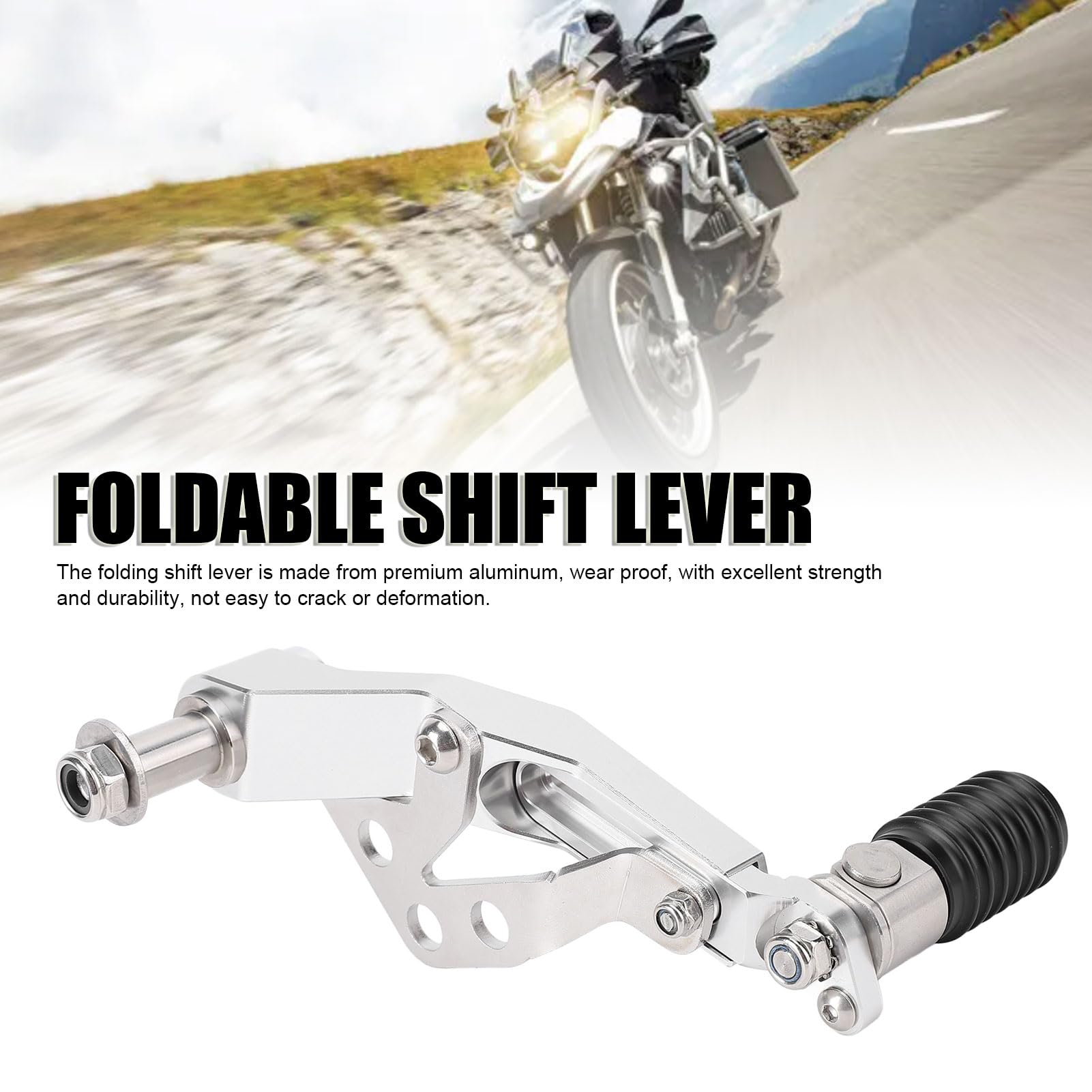 Jiawu Motorrad-Schalthebel, Klappbarer Schalthebel, Pedal für R1200GS LC 2013-2022, R1200GS LC Adventure 2014-2022, R1250GS LC 2018-2023, R1250GS LC Adventure 2018-2023 (SILVER)