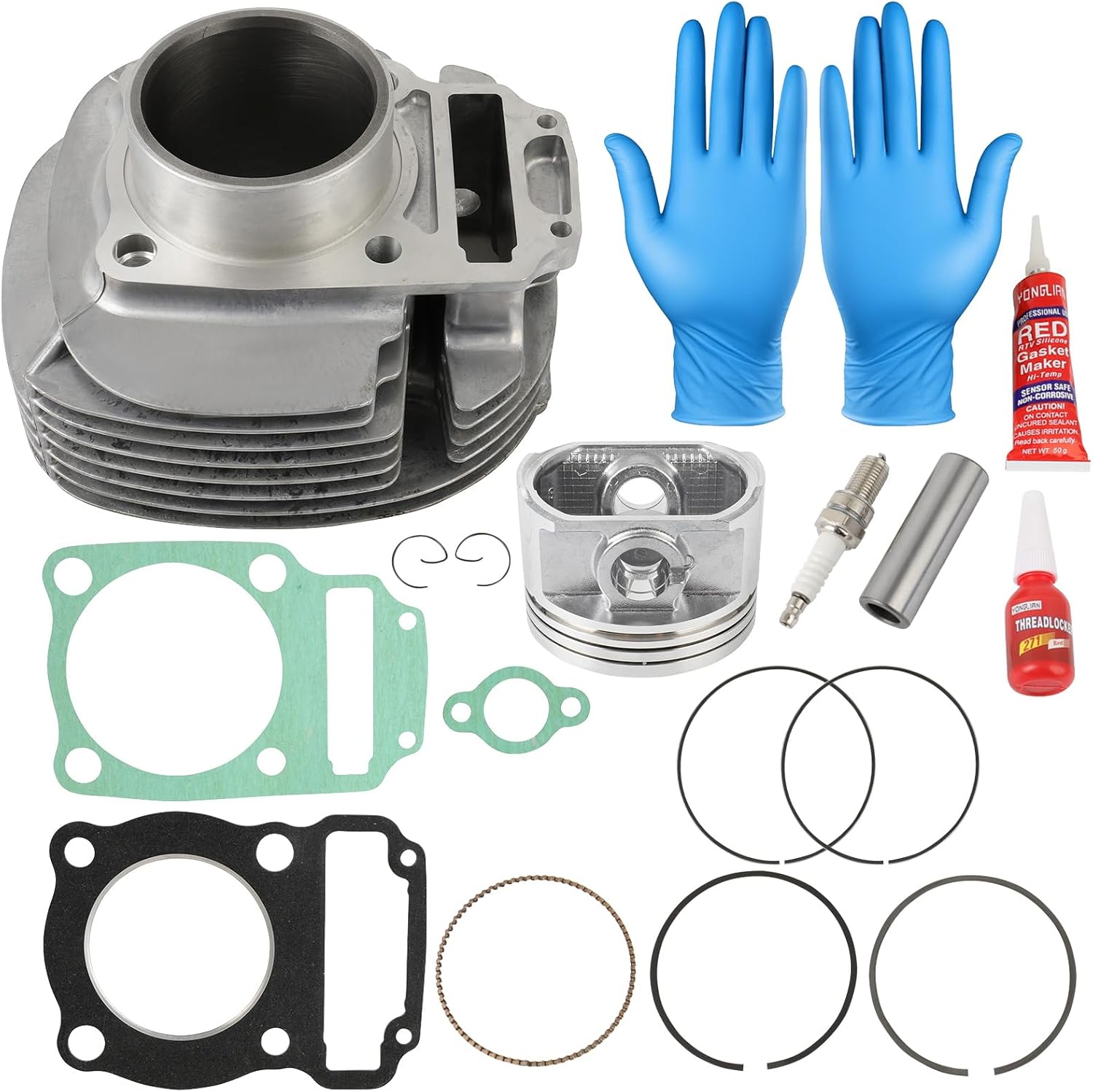 ECCPP New Cylinder Piston Ring Gasket for 2004-2005 for Polaris for ATP 330 2008-2013 for Polaris for Trail Blazer 330 Compatible for Cylinder Piston Gasket Top End Kit 3.08640630868833E+27