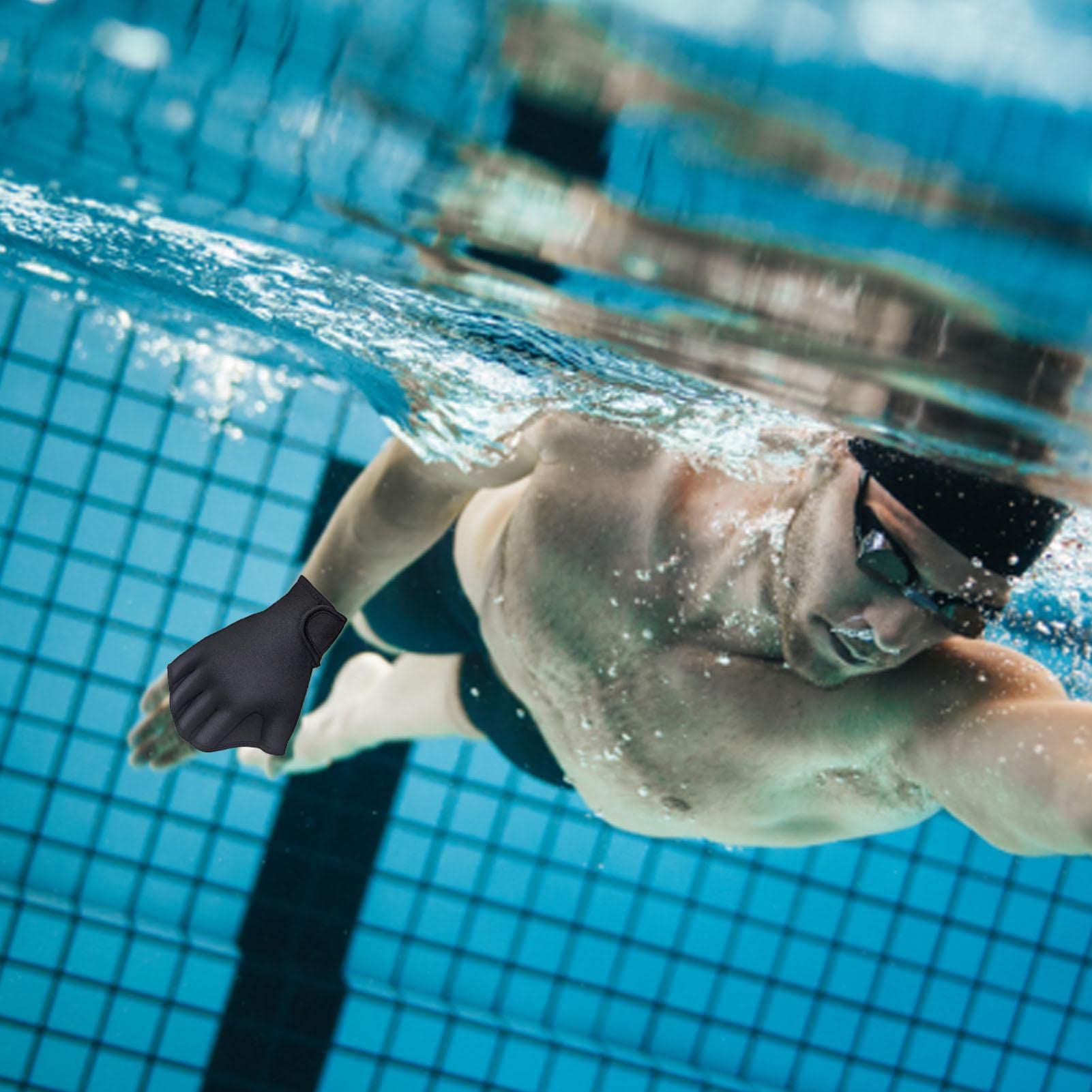 Guantes con palmeado | Guantes de neopreno de remo con natación para fitness de natación, manoplas ligeras para aeróbicos acuáticos, aeróbicos acuáticos,