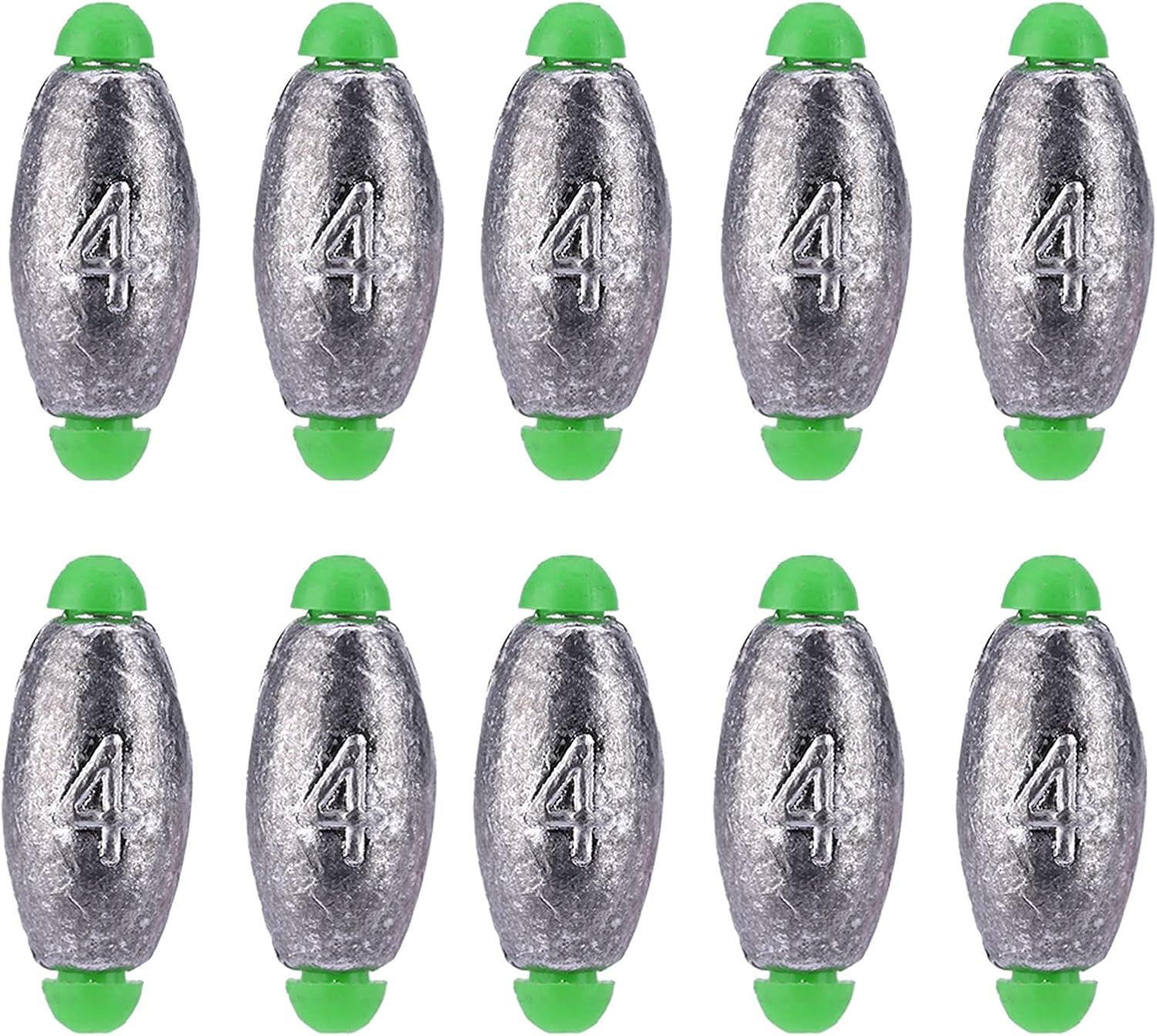 Flbirret 10pcs 5 Sizes Removable Split Shot Sinkers
