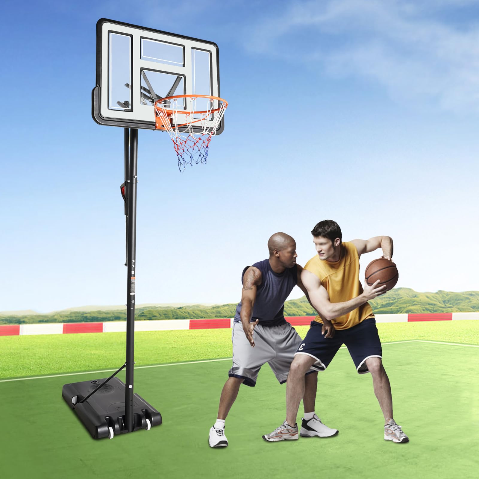 Tragbarer Basketballkorb-Ständer, höhenverstellbarer, tragbarer Backboard-Mechanismus, Basketball-Set für Kinder und Erwachsene