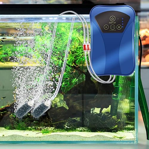 Miniatura 2 de Bomba de aire para tanque de peces Carga USB recargable Bomba de aire alimentada con batería de litio Compresor de oxígeno dual portátil ACDC
