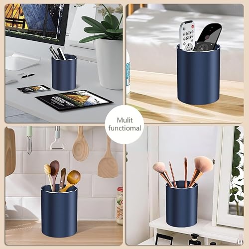 Miniatura 10 de Soporte para bolígrafo, taza cuadrada para bolígrafo, soporte para lápices de metal, organizador de papelería de escritorio, accesorios de