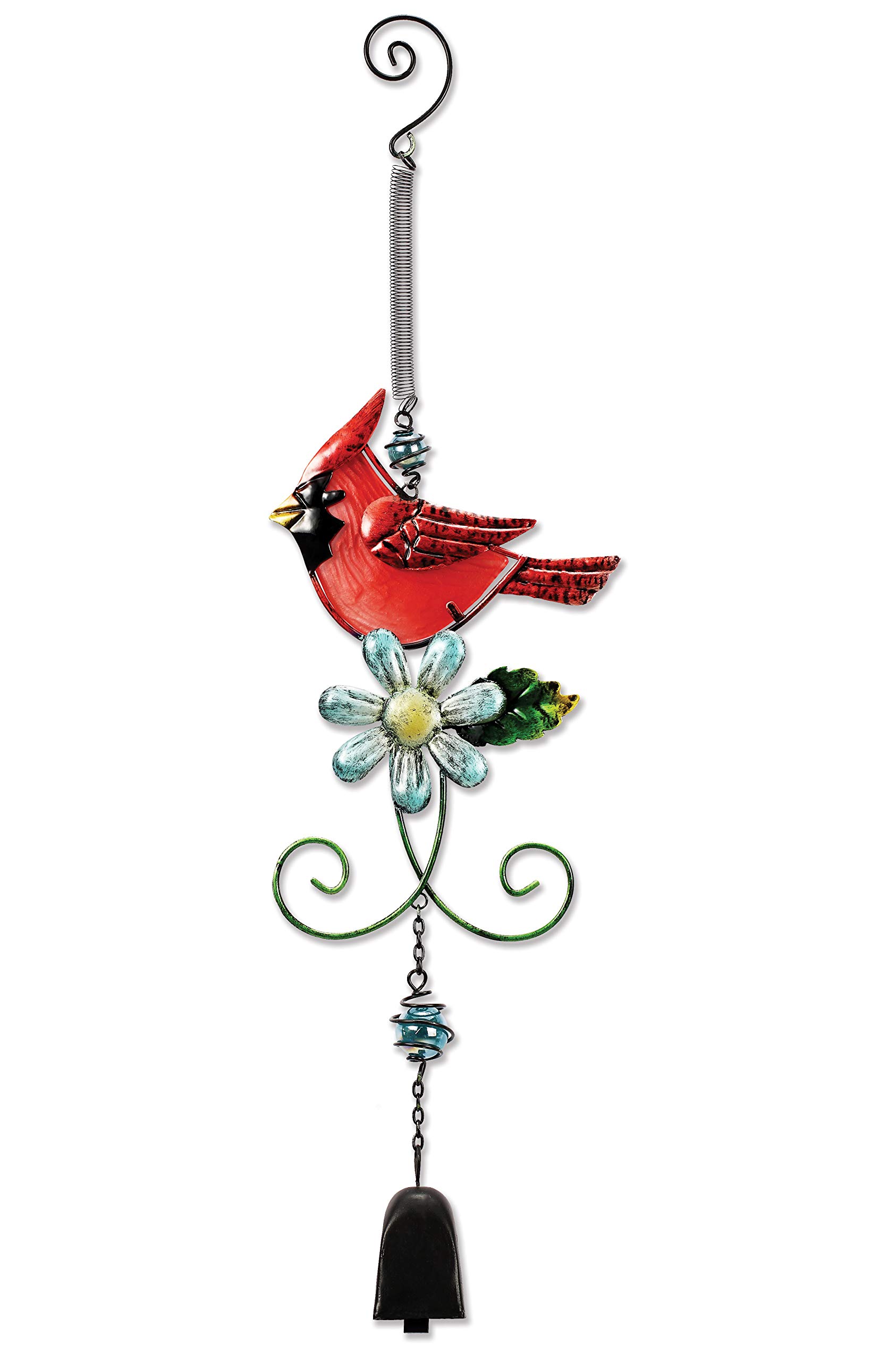 Sunset Vista Designs Metal and Glass Cardinal Bouncy Hanging Decoration-image-49