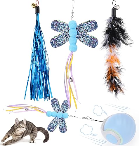 BABORUI Paquete de 3 colas para pelota interactiva de juguete para gatos, cola de bola reemplazable para gatos, solo colas (bolas interactivas de