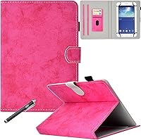 Vista 9 de NewShine - Funda universal de 8.0 pulgadas, piel sintética, con ranuras para tarjetas para Galaxy Tab 3, Tab 4, Note 8.0/iPad mini 1, 2, 3/Yaxa