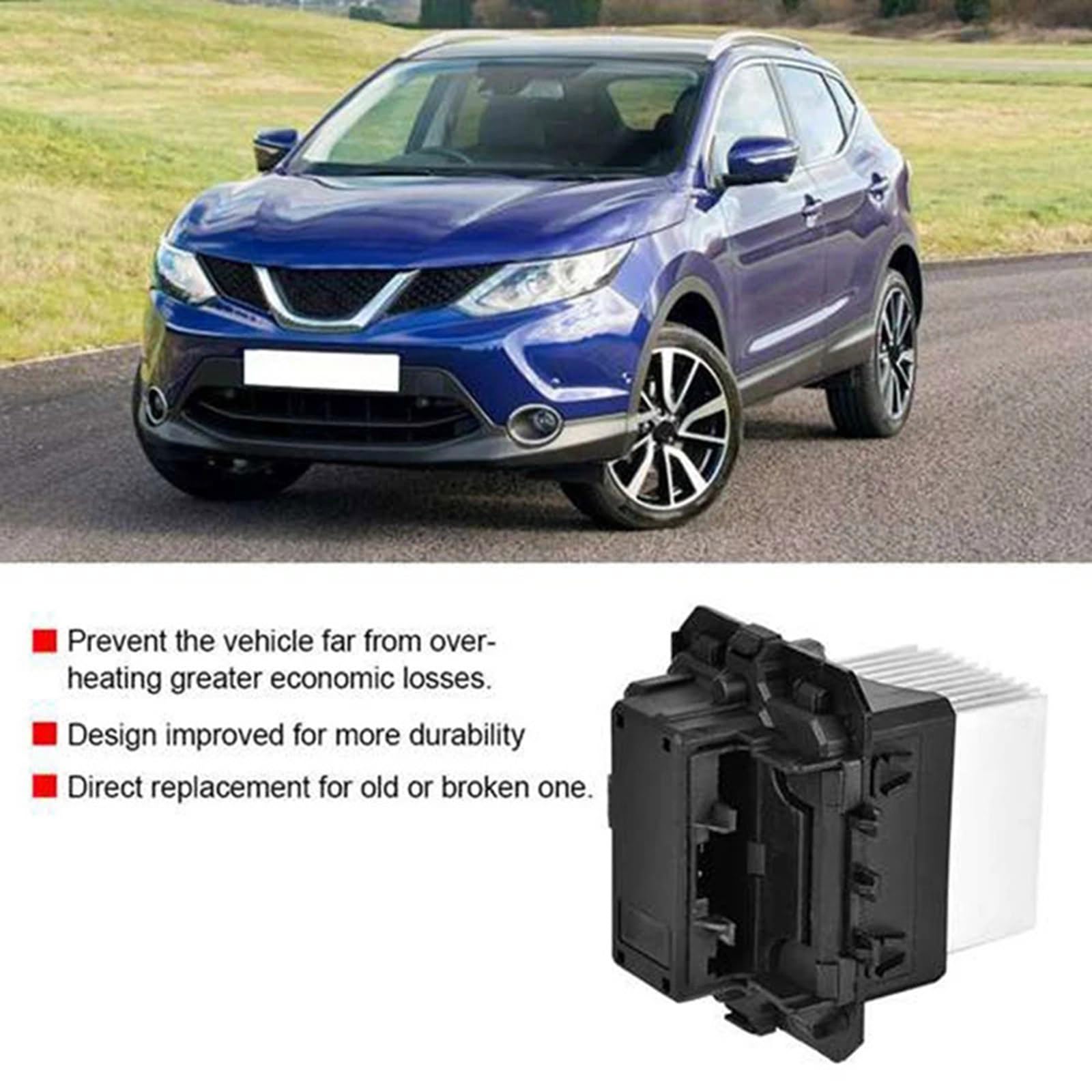 Resistenza motore ventola per 207 108 208 2008 308 508 sostituisce 6441AA T1000035N 6441Z9 77012098501 6411-9286-870 7701209850