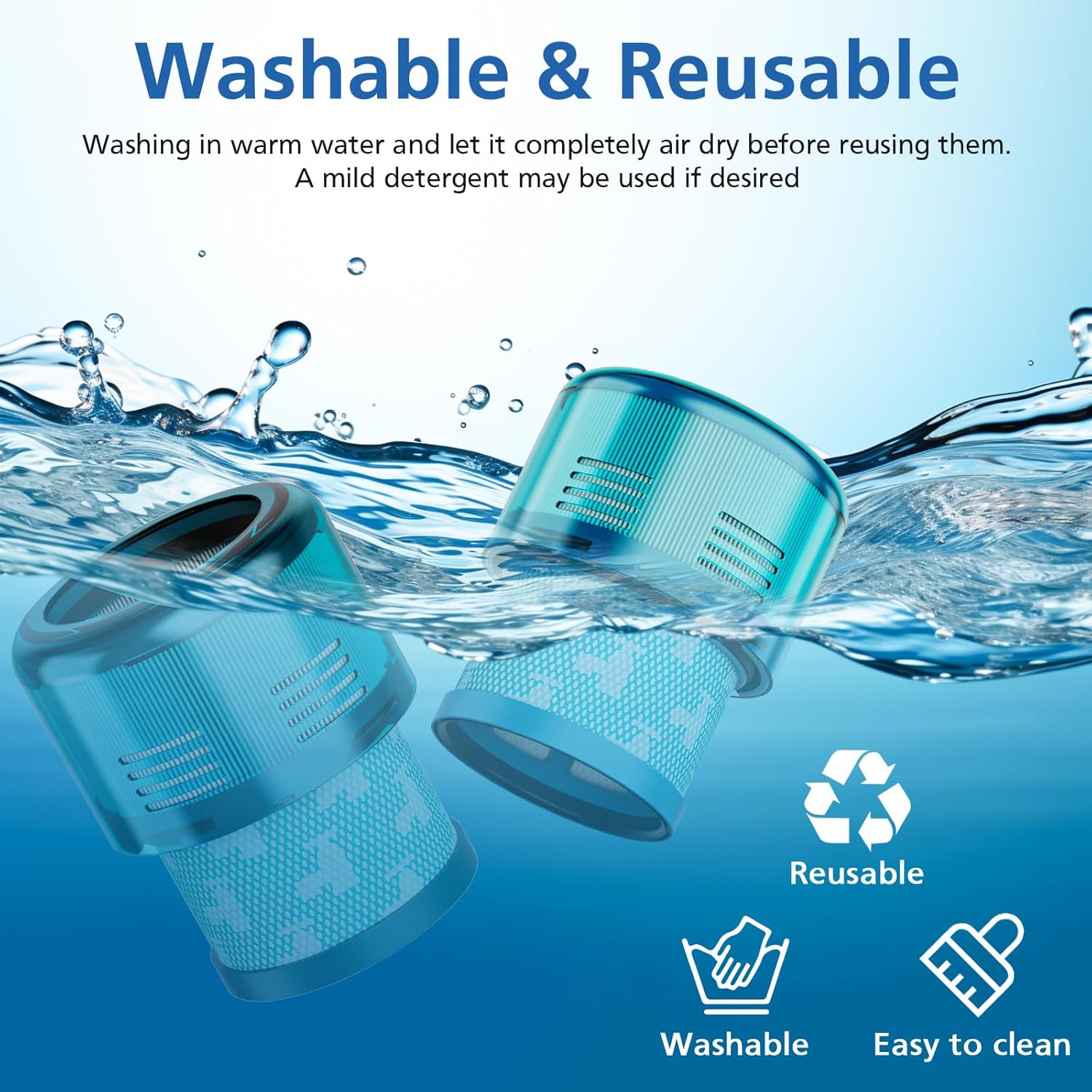 Gen5 Filter Replacement for Dyson Gen5detect| Gen5detect Absolute SV23, Dyson Gen5outsize| Gen5outsize Absolute Cordless Vacuum Cleaner SV24, Filter for Gen5 Cordless Stick Vacuums, 2 Pack