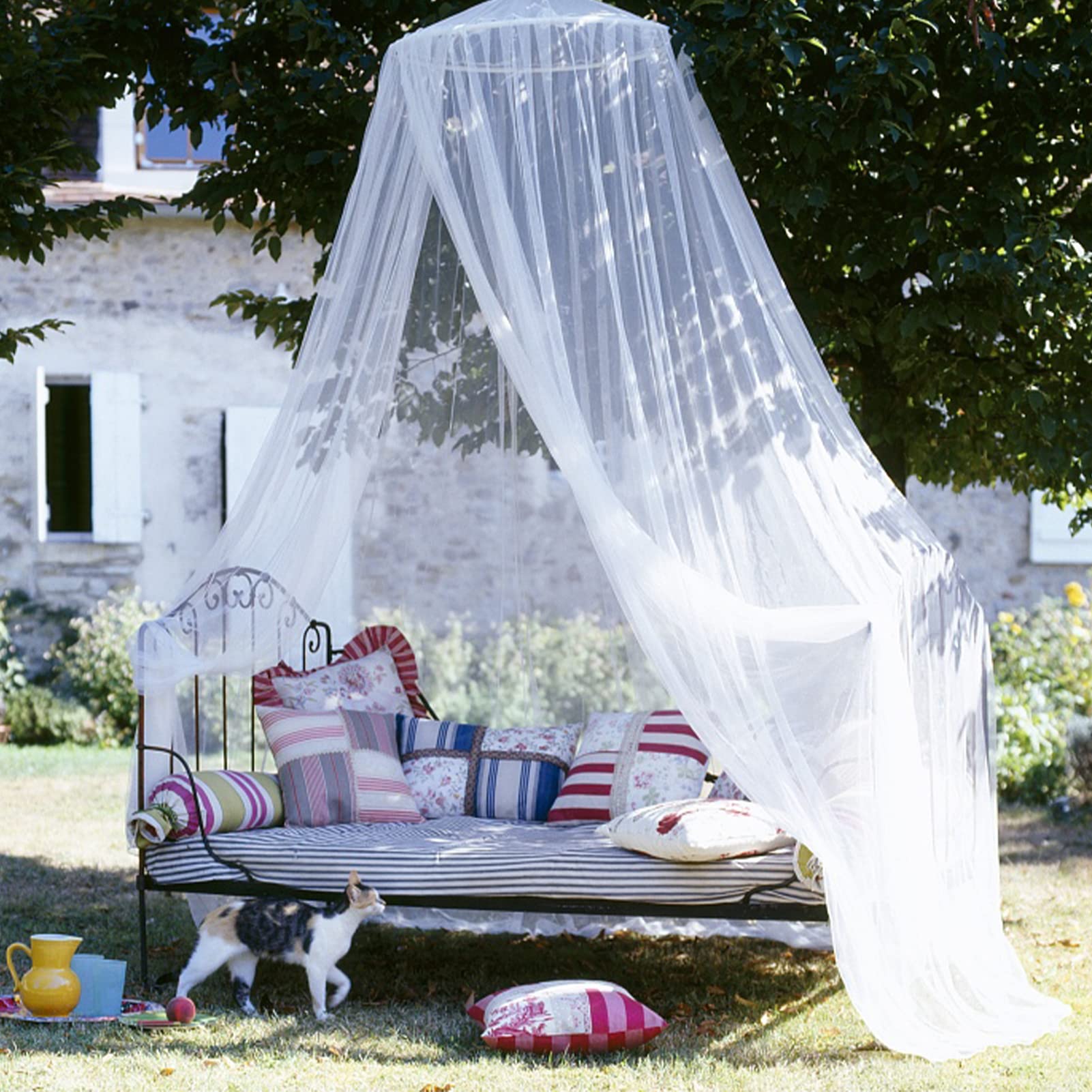 Zanzariera Letto Matrimoniale 60x250x1050cm - Blu Per Casa E Campeggio - Foto 4