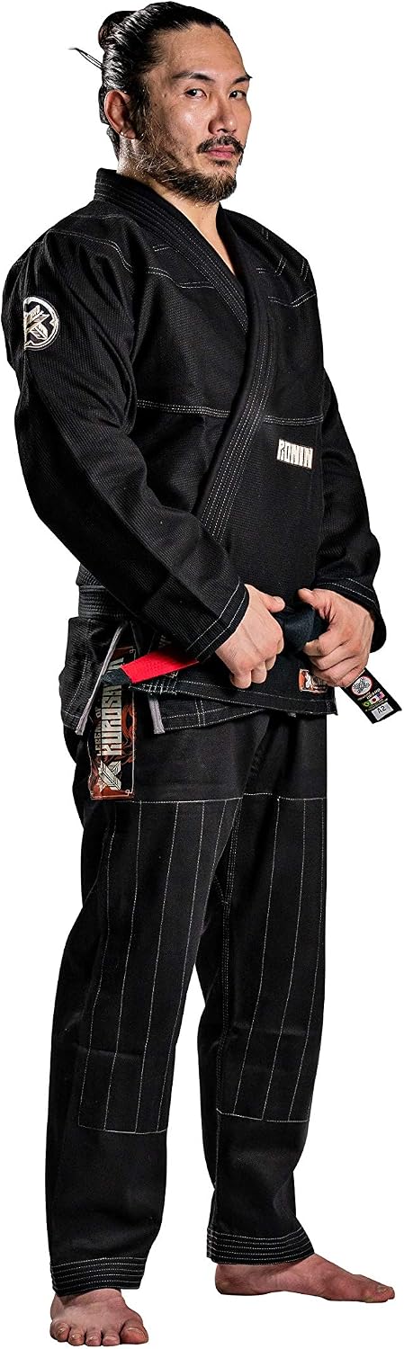 Kurosawa Jiu Jitsu BJJ Gi Uniform by Ronin – Traditional Black Jacket and Pants