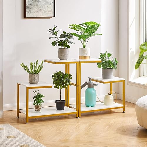 Miniatura 2 de Mesa auxiliar en forma de G para sala de estar, dormitorio, mesa de sofá, mesa de esquina, mesita de noche, soporte de flores de balcón, mesa