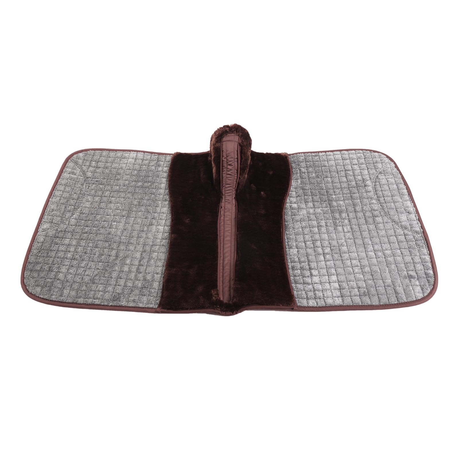 Almohadilla de piel sintética para silla de montar a caballo, manta completa Numnah Saddlecloth cuadrada con columna vertebral transparente de alta marchitura para montar a caballo, absorción