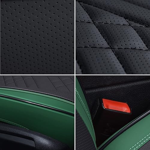 Miniatura 3 de Funda de asiento de automóvil de cobertura completa de piel sintética de lujo, antideslizante, universal, se adapta a sedanes, SUV, camioneta con