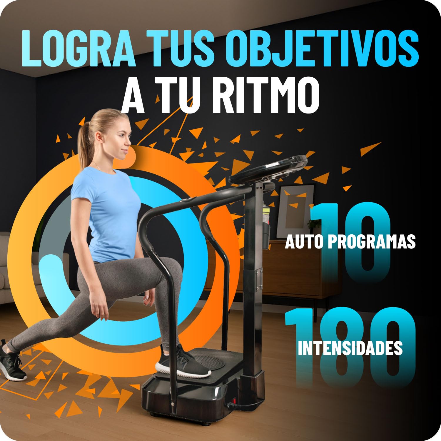Bluefin Fitness Plataforma Vibratoria | Modelo Pro | Diseño Mejorado con Motores Silenciosos y Altavoces Incorporados
