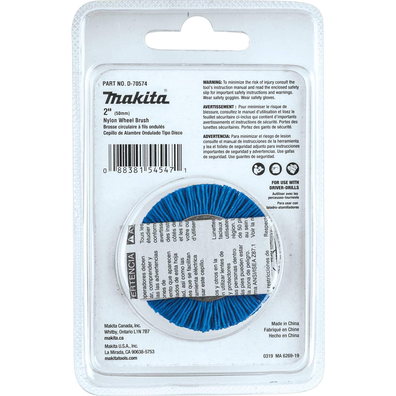 Makita D-70574 nylonowa szczotka do kół, drobna, ziarnistość 240
