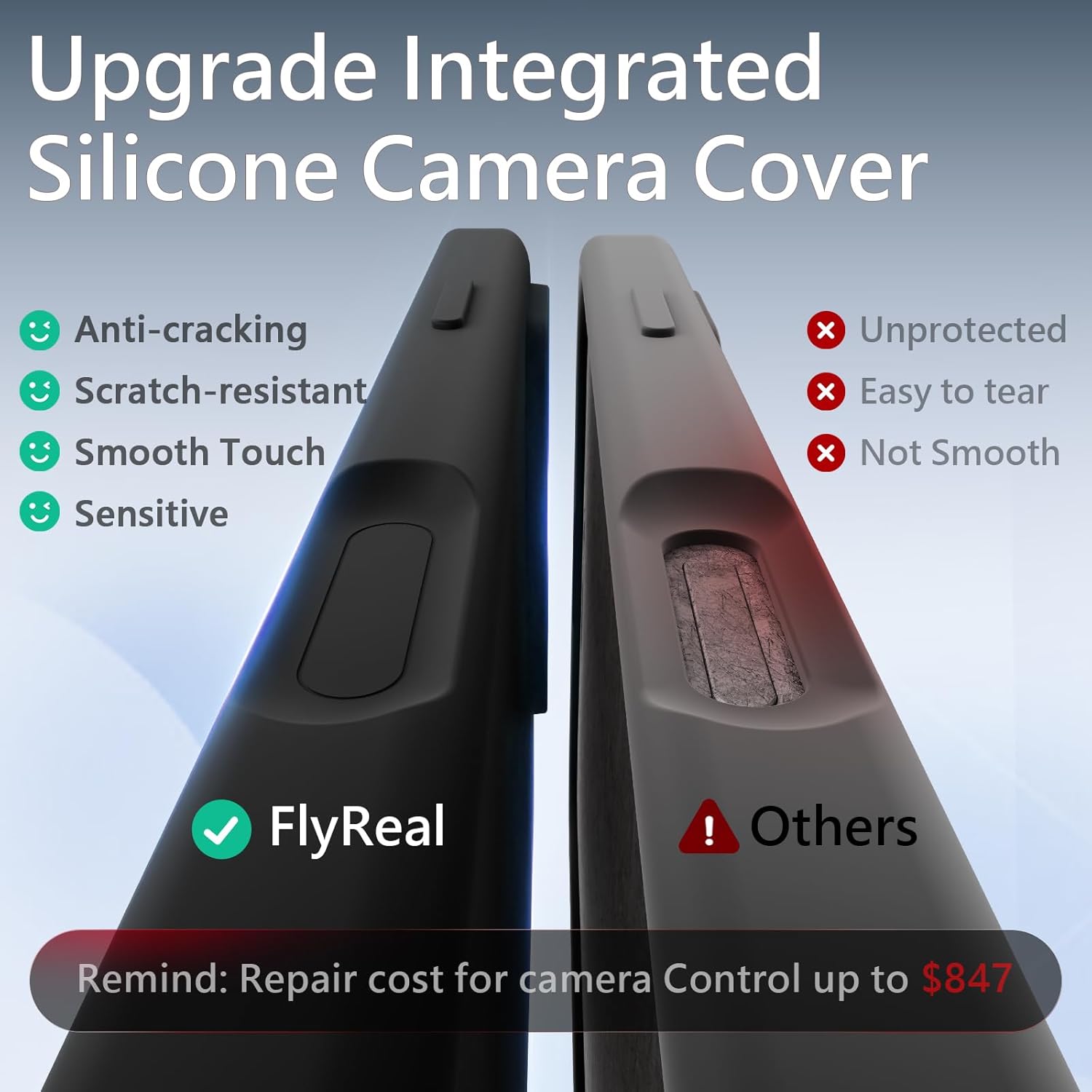 FlyReal Magnetic for iPhone 16 Pro Max Case, Compatible with MagSafe, (Integrated Silicone Camera Control Button & Camera Protection) +Screen Protectors, Microfiber Lining Case 6.9", Black - Image 3