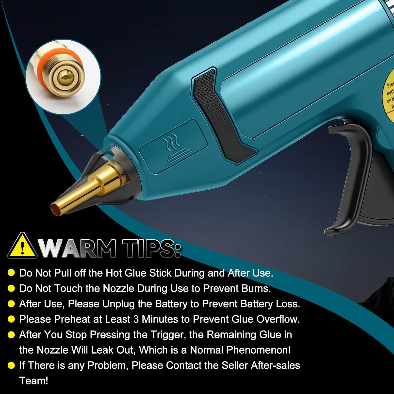 Pistola de Pegamento Caliente Inalámbrica para Makita 18V (sin Batería) | 100W, Máx. 200℃, Precalentamiento Rápido, Pantalla de Temperatura y Batería, para Manualidades y Reparaciones