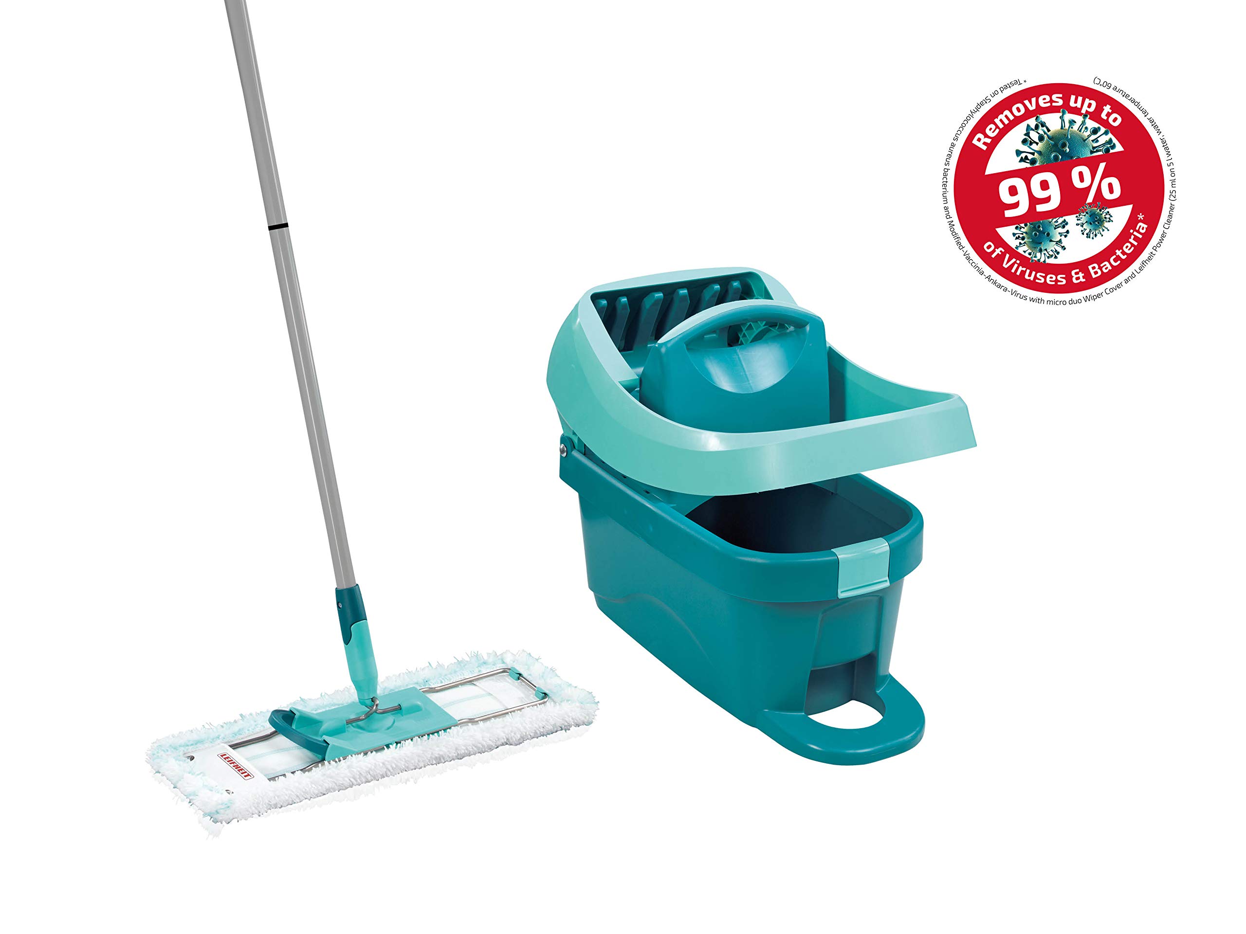 Leifheit Profi XL Mop and Bucket Set, Deluxe 42 cm Large Floor Mop