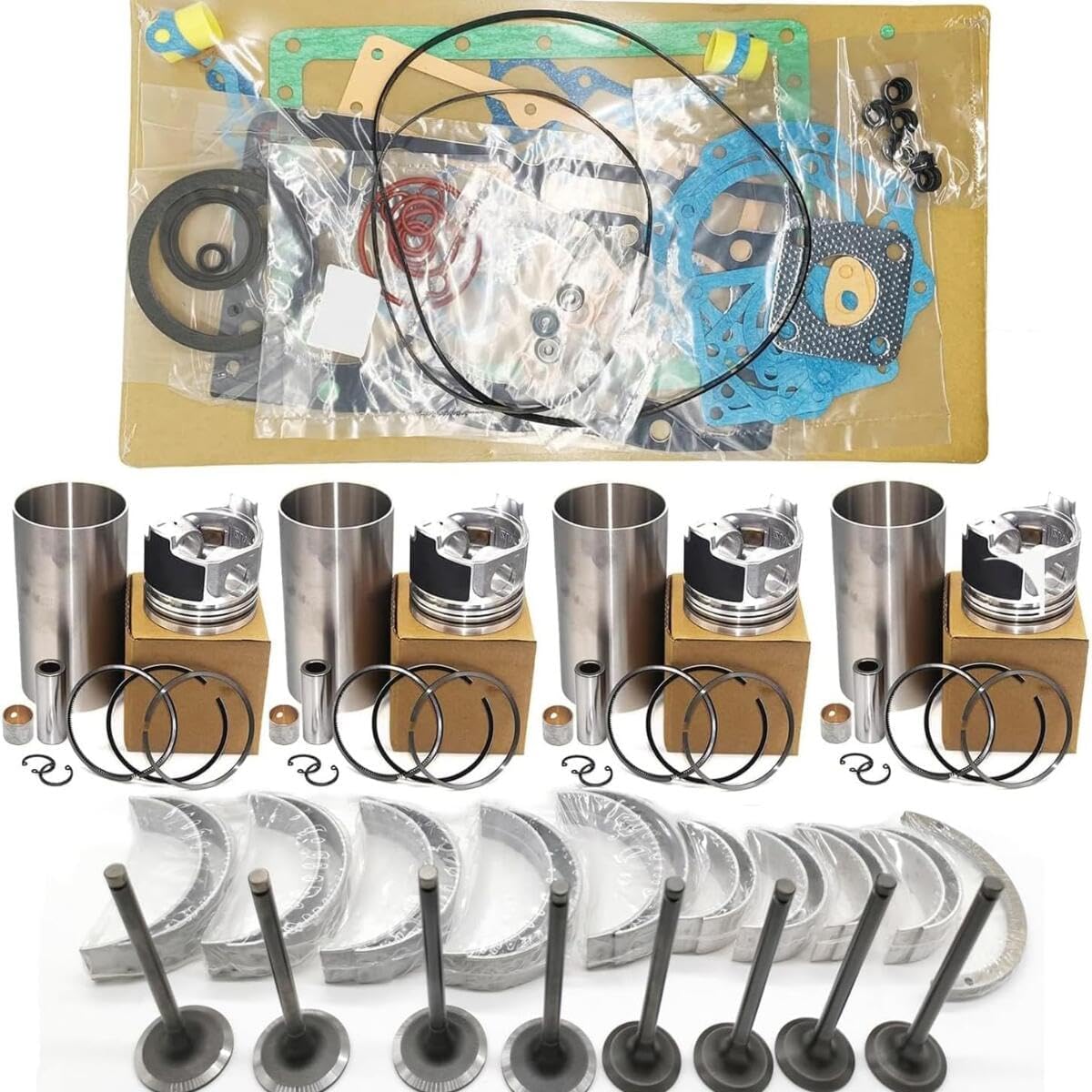BF4M2012C BF4M2012 Overhaul Rebuild Kit, Piston Liner Kit with Gasket Set, Compatible with for Deutz Engine 1012 1013 Series