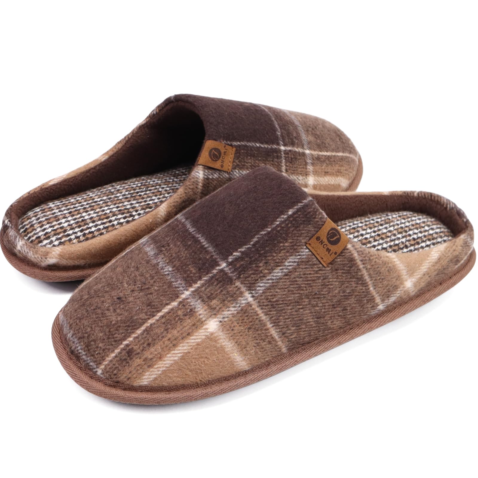 ONCAI Pantofole da Uomo Invernali, Comoda Memory Foam Calde Scarpe da Casa in Lana Con Suola Antiscivolo Taglia 40-49 EU