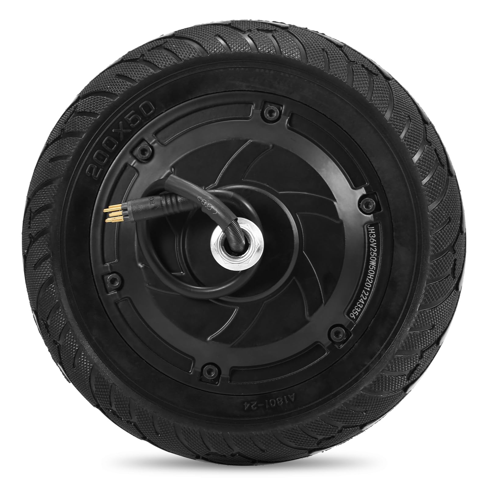 HUIOP Pneu d'Entraînement de Moteur de Roue Avant Solide 350W pour S1 - Scooter Électrique
