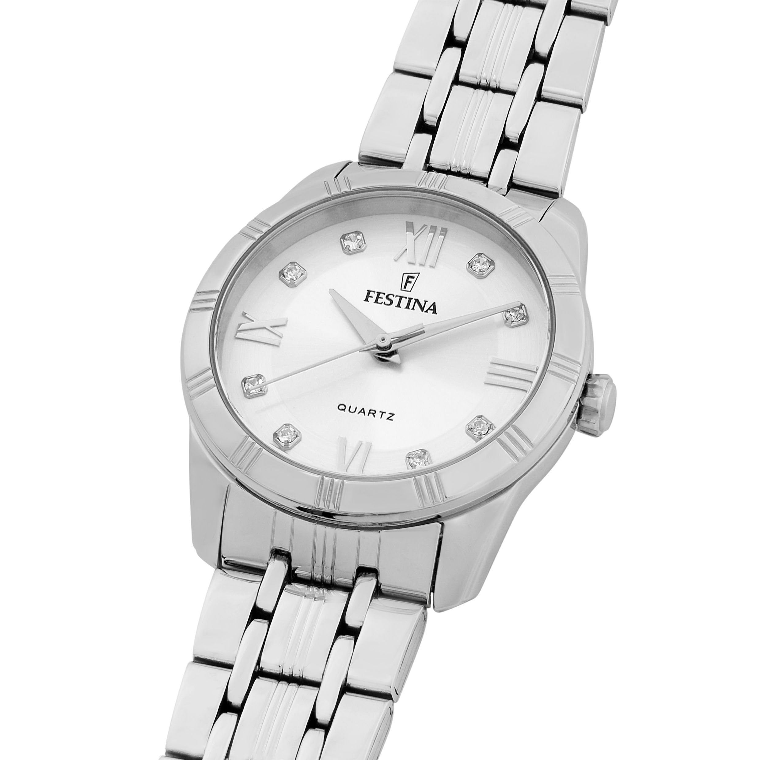 Festina Mademoiselle Watch Silver Steel Strap, Women's