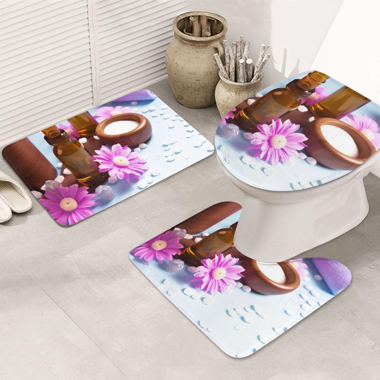 Tapis de salle de bain absorbants contre les sols mouillés et glissants