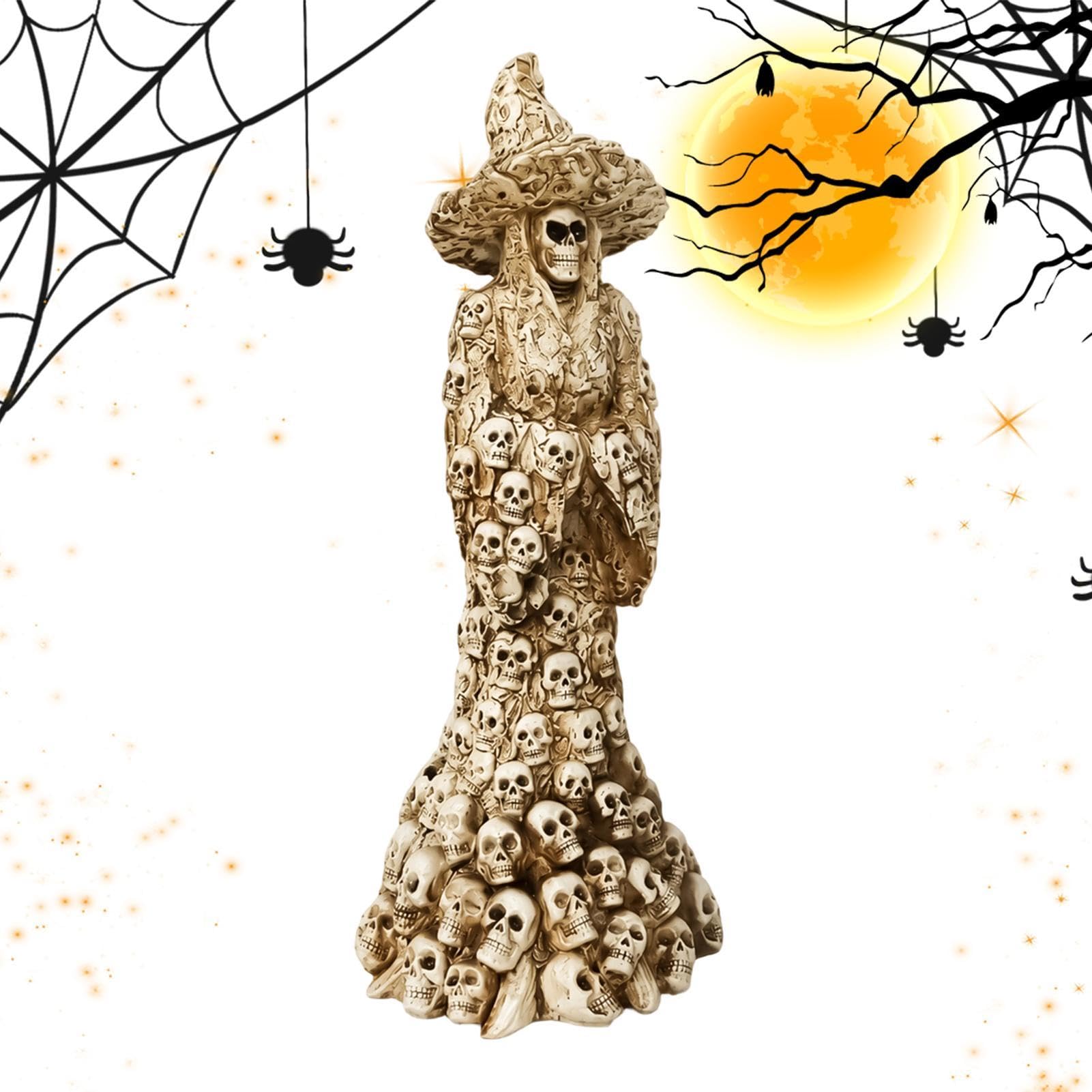 Figurines d'Halloween et décoration sorcière pour jardin et porche