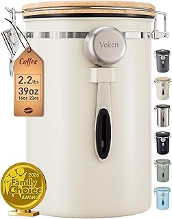 Veken Airtight Stainless Steel Coffee Canister