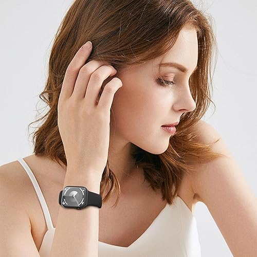 Miniatura 6 de Distore - Correas compatibles con Apple Watch de 38, 40, 41, 42, 44, 45 y 49 mm, correa deportiva de silicona suave para iWatch Series Ultra, 8, 7,