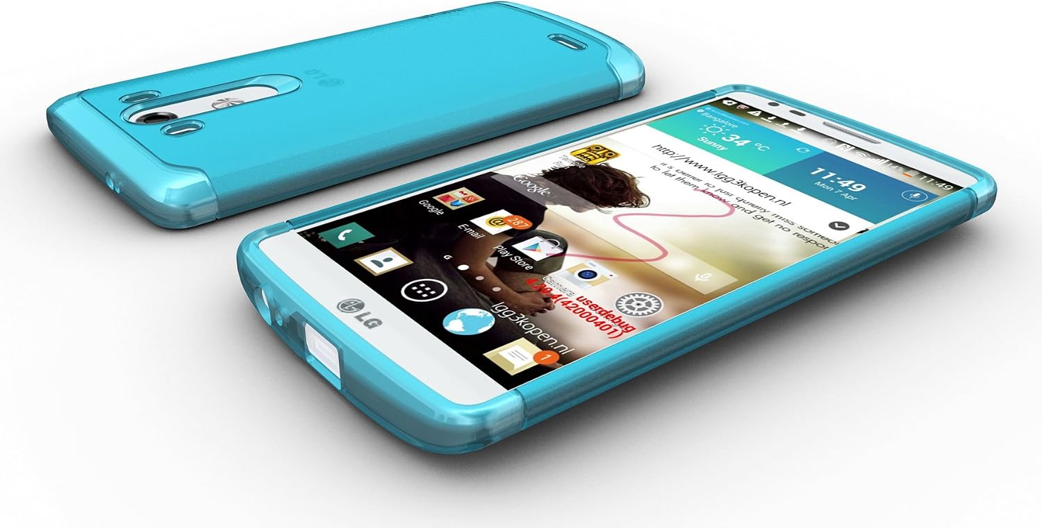 TUDIA LITE TPU Bumper Protective Case for LG G3 (2014) (Teal)