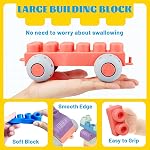 52 PCS Soft Big Building Block Toys for Toddlers 1 2 3 4 5 6 | Montessori Large Building Blocks Stacking Toys for Babies 18 Months and Up Stem Toddler Gifts, Teething Toys