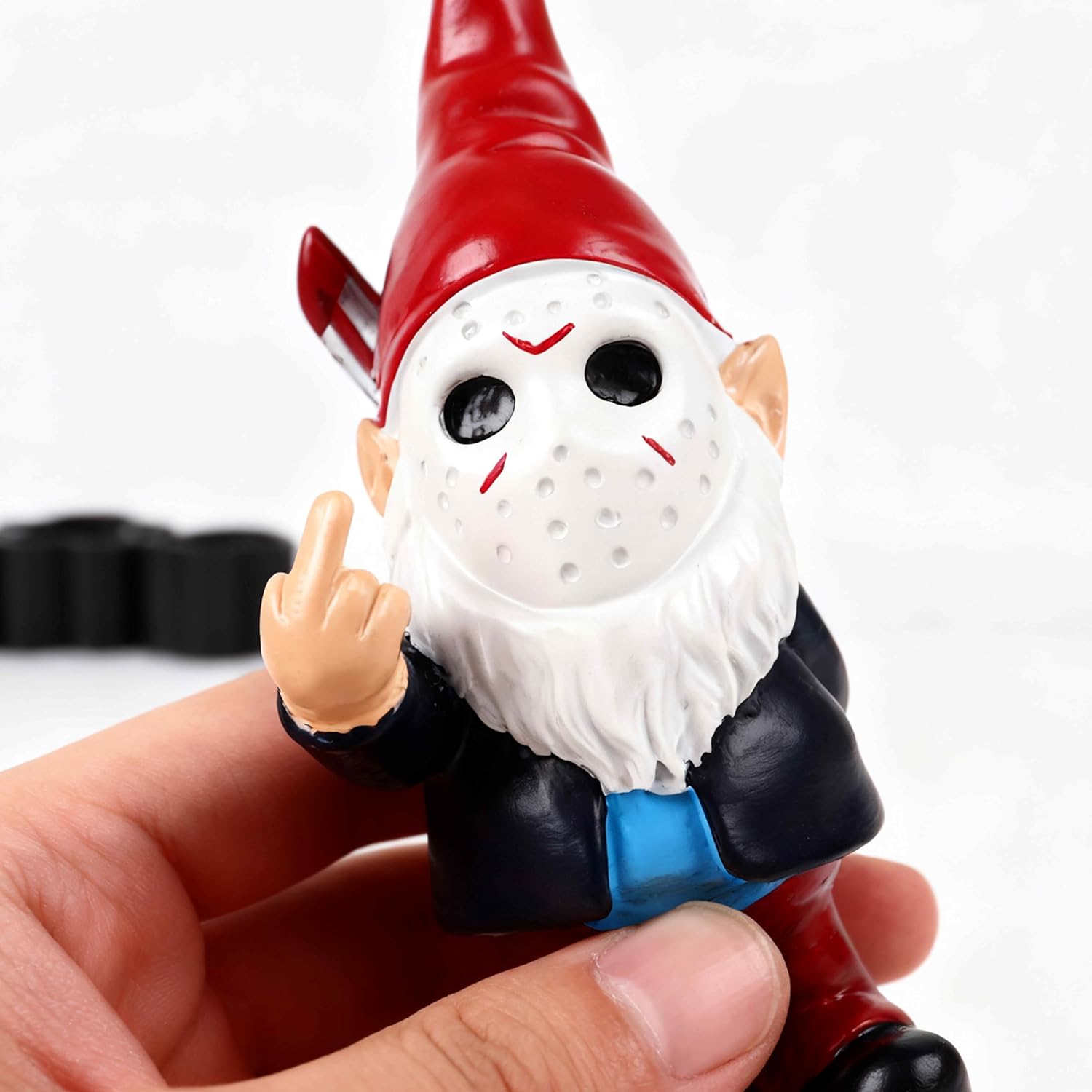 Gnomes Middle Finger Gifts Horror Decor Gnomes Boo Basket Stuffers Red Finger