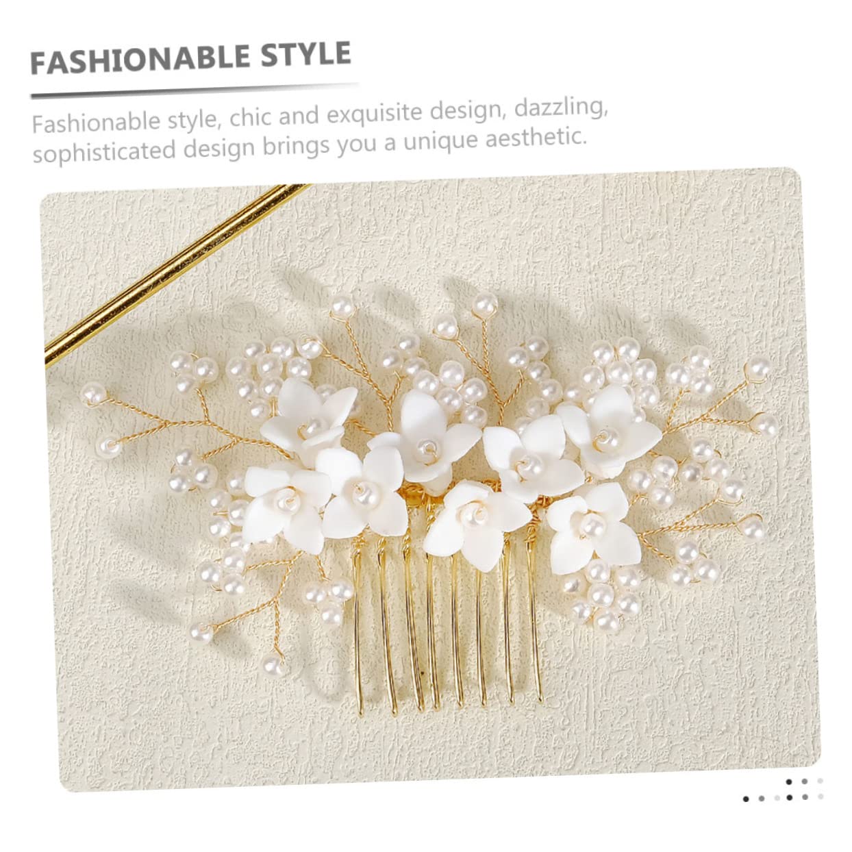 Didiseaon 5pcs Flower Hair Comb for Brides Handmade Decorative Hair Side Comb for Weddings Accessories for Women for Special Occasions