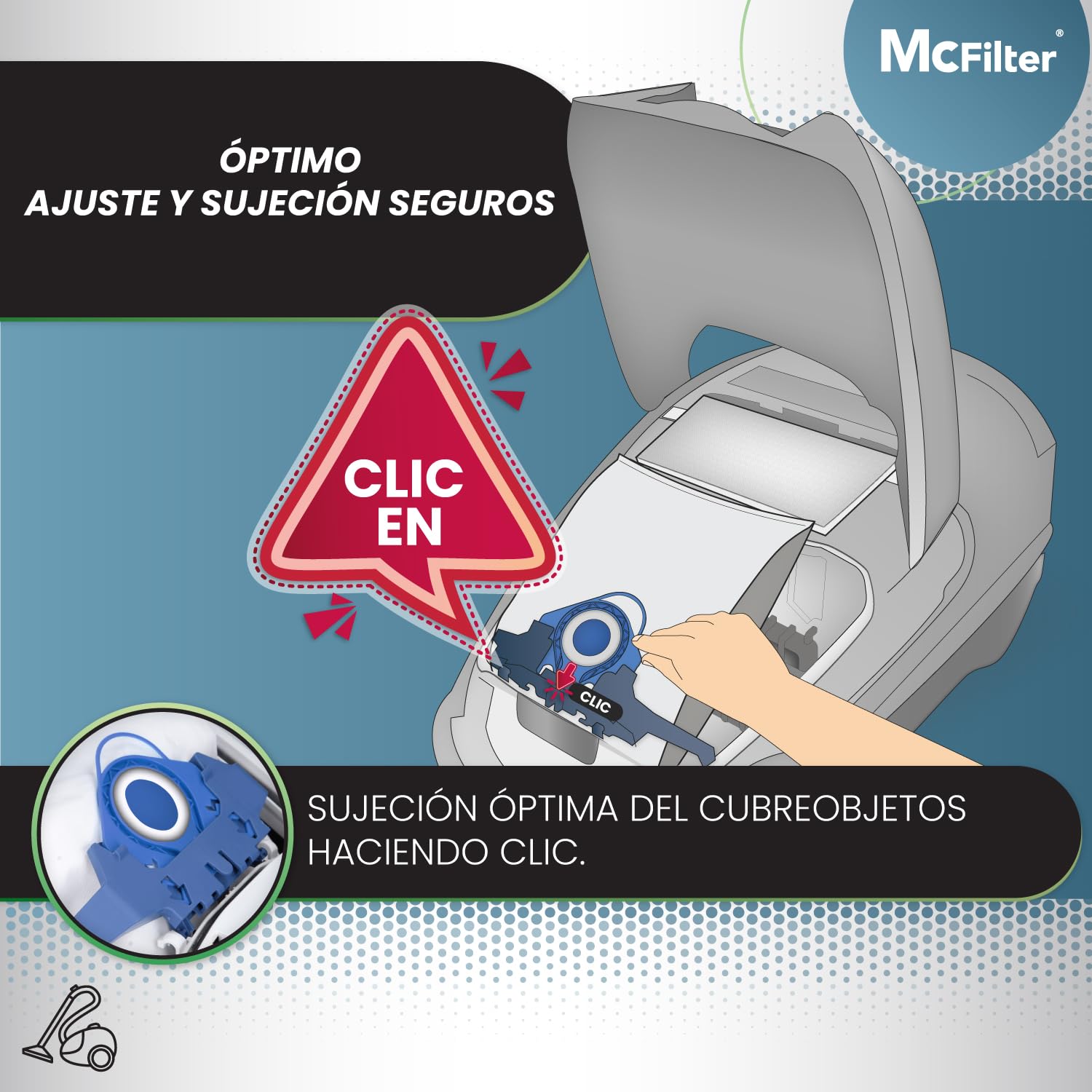 McFilter | 48 bolsas de polvo adecuadas para aspiradoras Miele serie GN S2 S4 S5 S6 S8, Complete C2/C3, Classic C1 | bolsa de polvo incl. 24 filtros | MAXI BOX