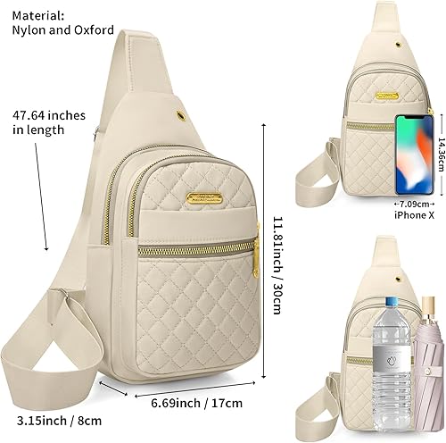 Vista 3 de Bolso bandolera pequeño para mujeres y hombres, mochila cruzada casual