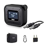 Airplane Bluetooth Transmitter Receiver for Airpods or Headphones, LED Display Dual Pairs Low Latency Wireless Bluetooth 5.3 Audio Adapter with Extra Dual 3.5mm AUX Adapter for Fly Car Black