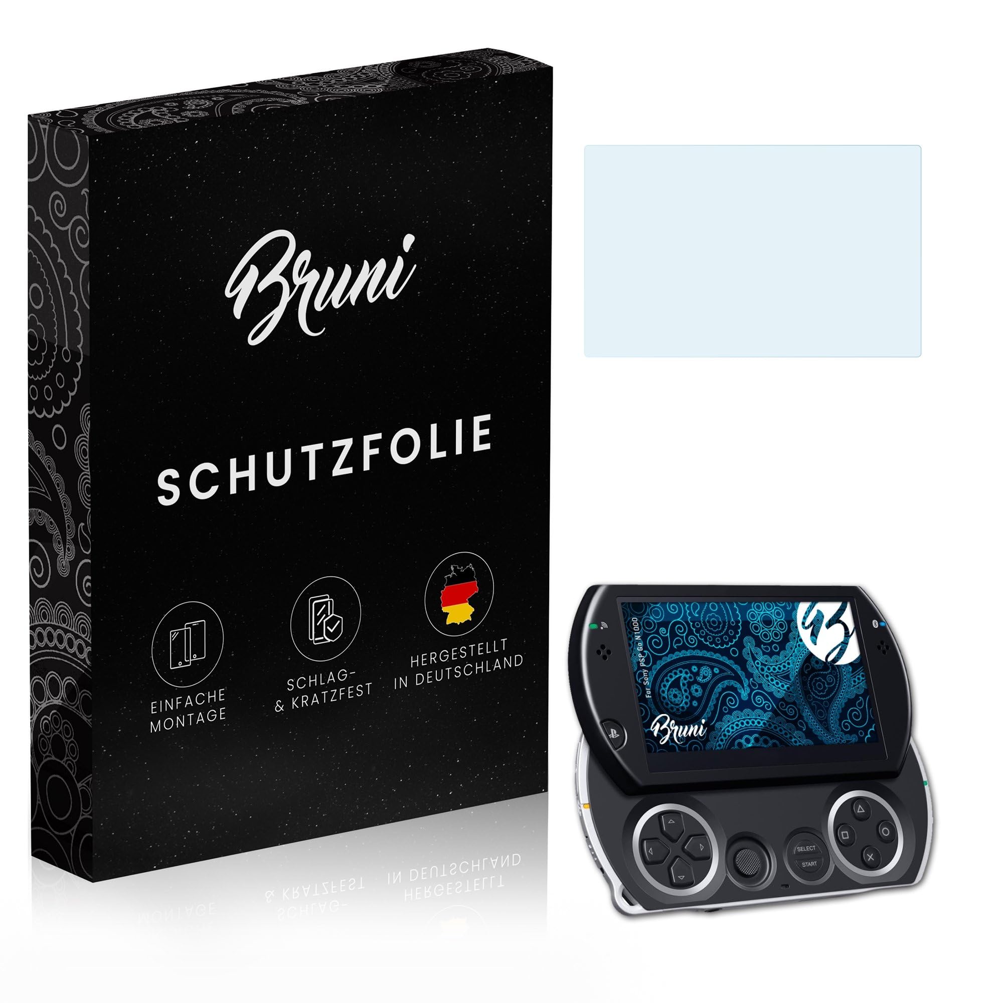 Bruni Screen Protector compatible with Sony PSP Go N1000 Protector Film, crystal clear Protective Film (2X)