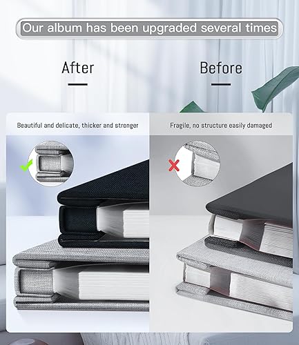 Miniatura 87 de popotop Álbum de fotos autoadhesivo con ventana de visualización de imágenes, 60 páginas, kit de suministros para álbumes de recortes para fotos