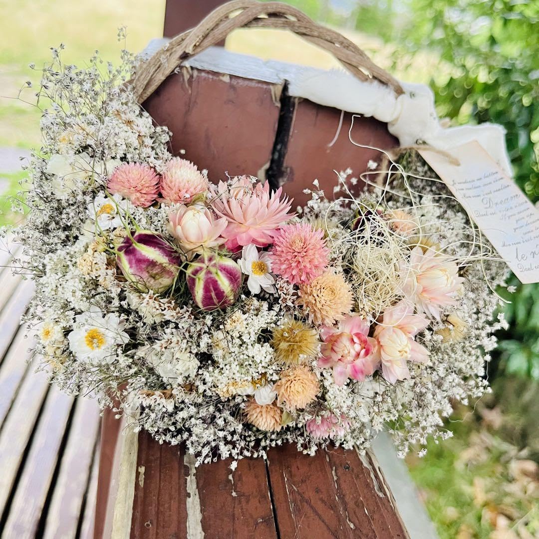 Amazon｜リース かすみ草 ドライフラワー｜ドライフラワー オンライン通販