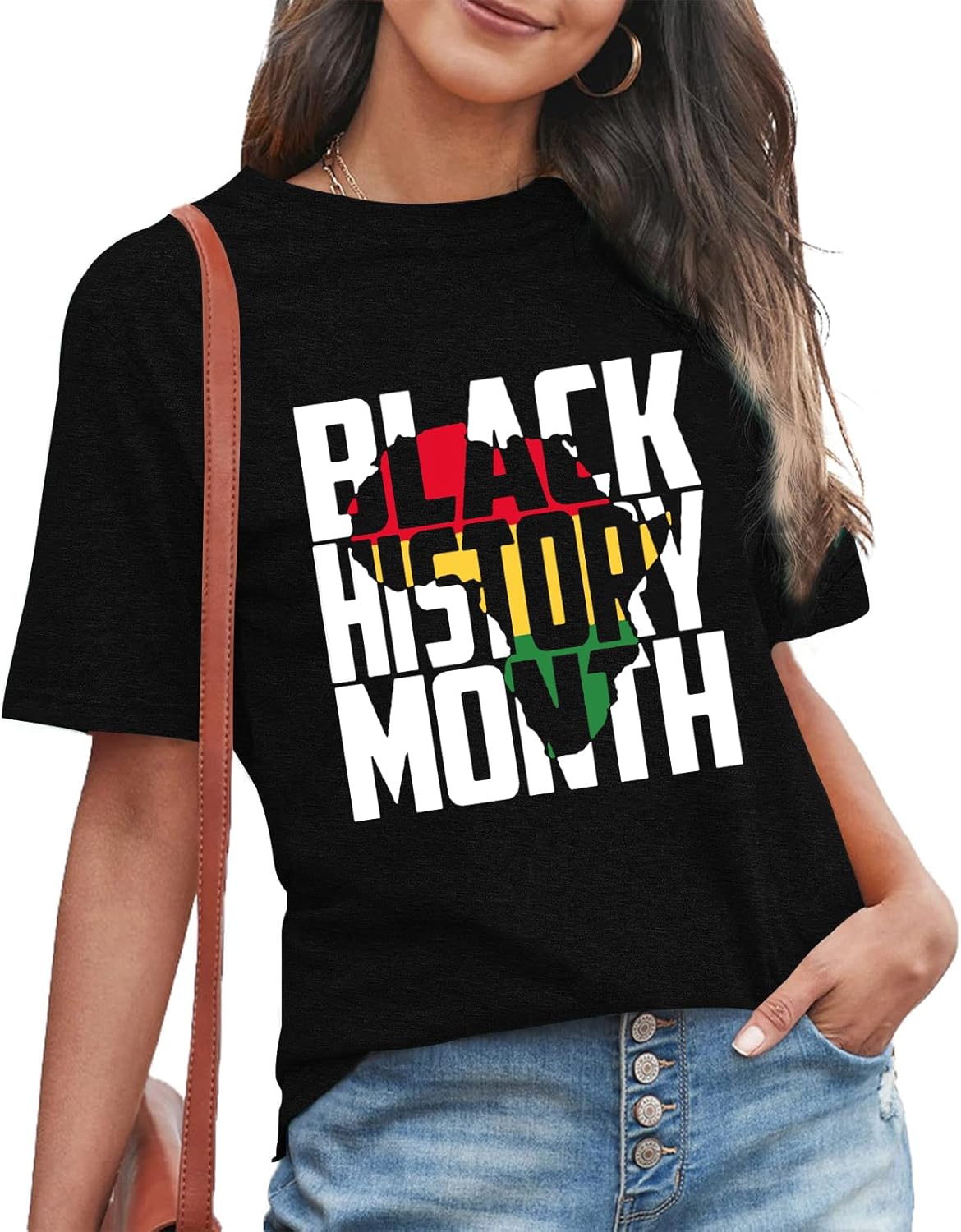 Black History Shirts Women Black History Month T-Shirt African American Culture Graphic Tee Tops - Image 3