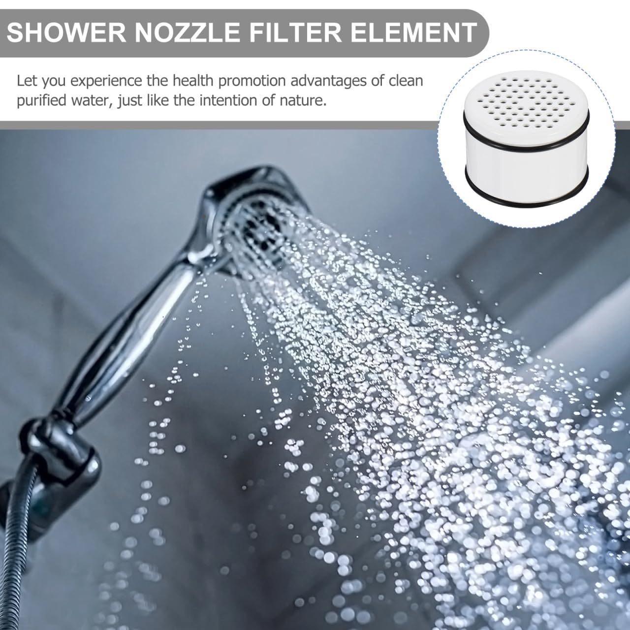 Gadpiparty 3piezas Filtro De Ducha De Plástico Purificador De Agua Para Ducha Reduce y Compatible y Cabello